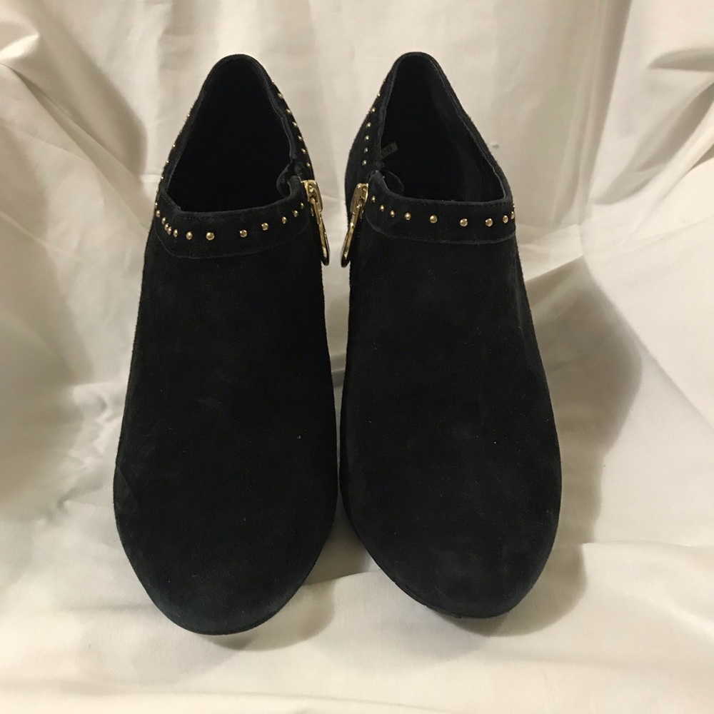 Black booties with studs